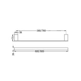 CELIA Single Towel Rail 600mm / 800mm - Various Colours