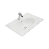 Gloss White Oval Bowl 465mm Depth Ceramic Vanity Top - Various Sizes