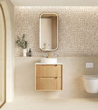 BV43WH Natural Oak Fluted Wall Hung Vanity