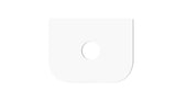 Otti Pure White (460mm Depth) Curved Solid Surface Flat Vanity Top - Various Sizes