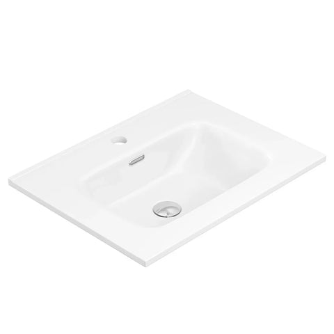 Premium - Gloss White Soft Curve Bowl 465mm Depth Vanity Top - Various Sizes