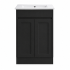 BV53 (460mm Depth) Matt Black Fingerpull Freestanding Vanity - 600 / 750 / 900 / 1200 / 1500 / 1800mm