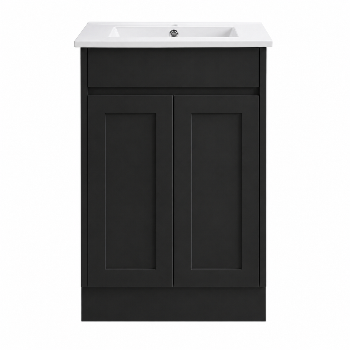 BV53 (460mm Depth) Matt Black Fingerpull Freestanding Vanity - 600 / 750 / 900 / 1200 / 1500 / 1800mm