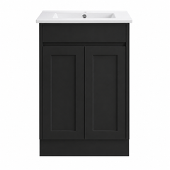 BV53 (460mm Depth) Matt Black Fingerpull Freestanding Vanity - 600 / 750 / 900 / 1200 / 1500 / 1800mm