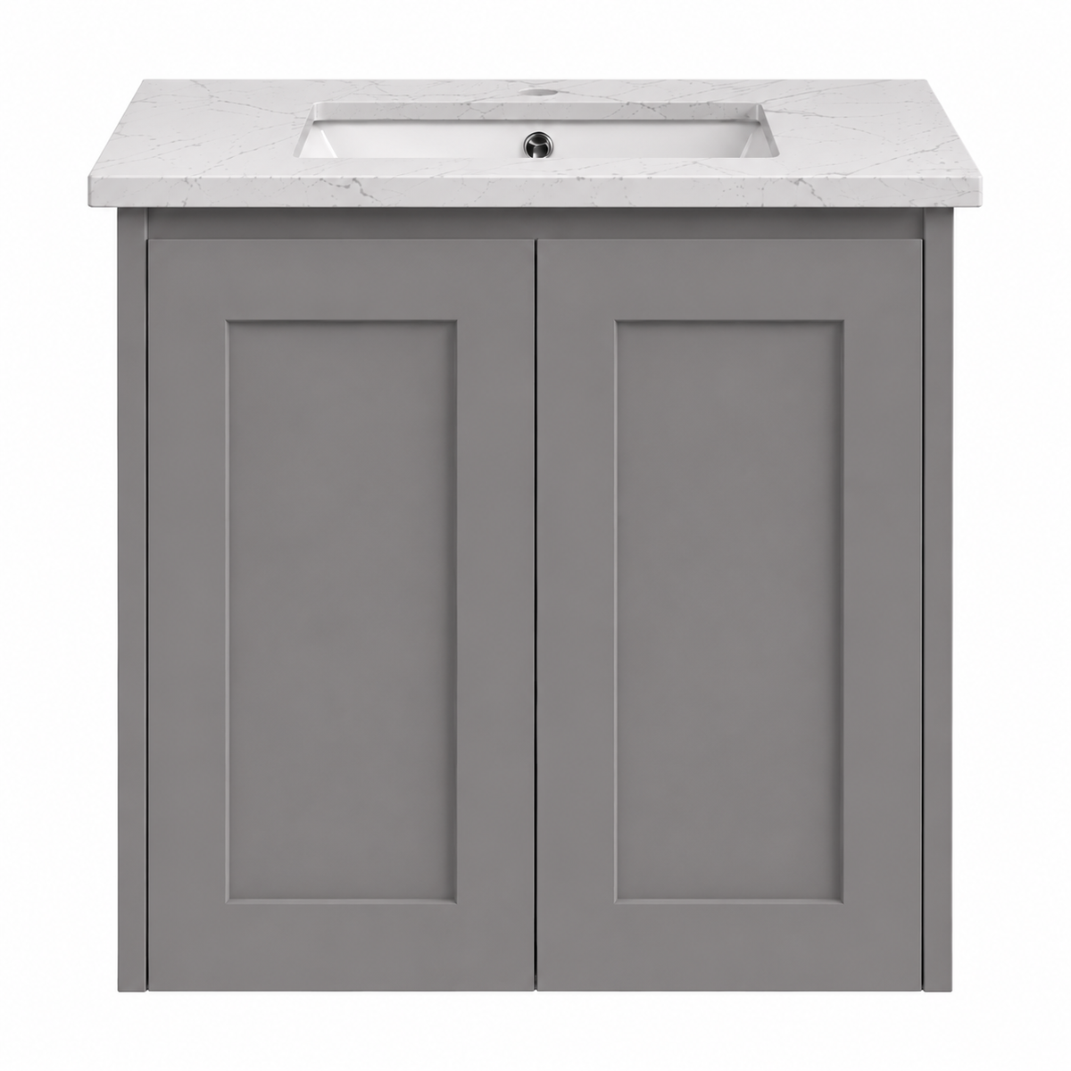BV56WH (460mm Depth) Matte Grey Shaker Wall Hung Vanity - 600 / 750 / 900 / 1200 / 1500 / 1800mm