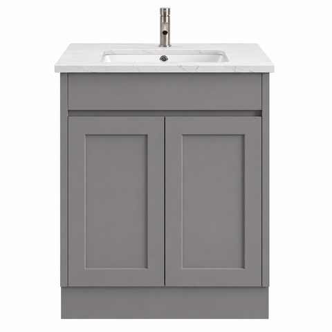 BV52 (460mm Depth) Matt Grey Shaker Freestanding Vanity - 600 / 750 / 900 / 1200 / 1500 / 1800mm