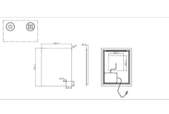 Rectangle Frameless Back Lit LED Bathroom Mirror Touch-on Switch - Various Sizes