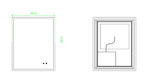 Rectangle Frameless Front Lit LED Bathroom Mirror Touch-on Switch - Various Sizes
