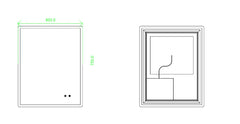 Rectangle Frameless Front Lit LED Bathroom Mirror Touch-on Switch - Various Sizes