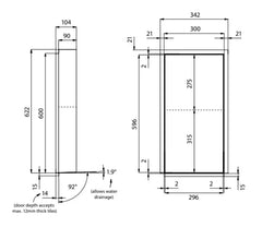 Concealed Stainless Steel Shower Wall Niche - Various Sizes