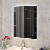 Rectangle Frameless Back Lit LED Bathroom Mirror Touch-on Switch - Various Sizes