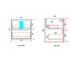 BV09WH Fluted Matte White Wall Hung Vanity - 750 / 900 / 1200 / 1500 (Single Bowl)/ 1500 (Double Bowls)