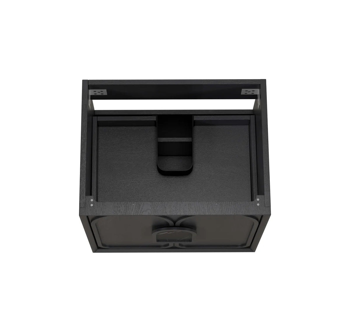 BV90WH Black Oak with Stone handle Wall Hung Vanity - 600 / 750 / 900 / 1200 / 1500 / 1800mm