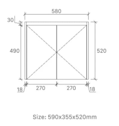 BV76WH Slimline (360mm depth) Woodgrain Wall Hung Vanity - 600 / 750 / 900mm