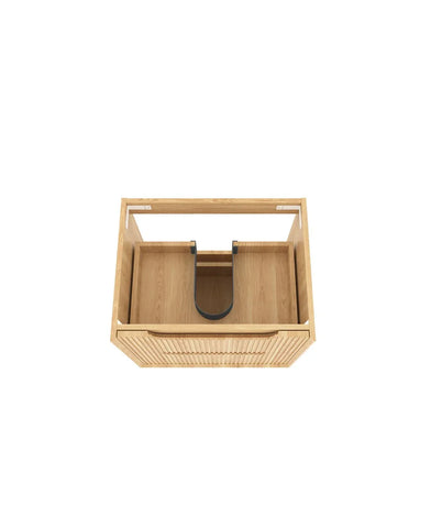 BV43WH Natural Oak Fluted Wall Hung Vanity - 600 / 750 / 900 / 1200 / 1500 / 1800mm