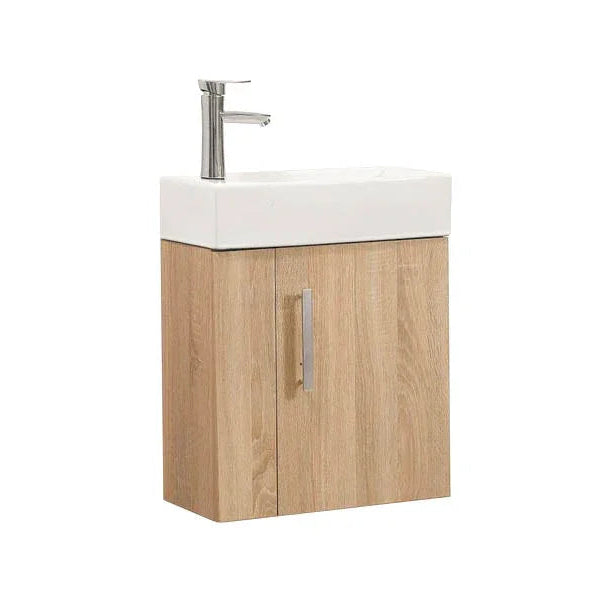 BV33WH Compact Wall Hung Vanity 500x250mm - Tmber Veneer