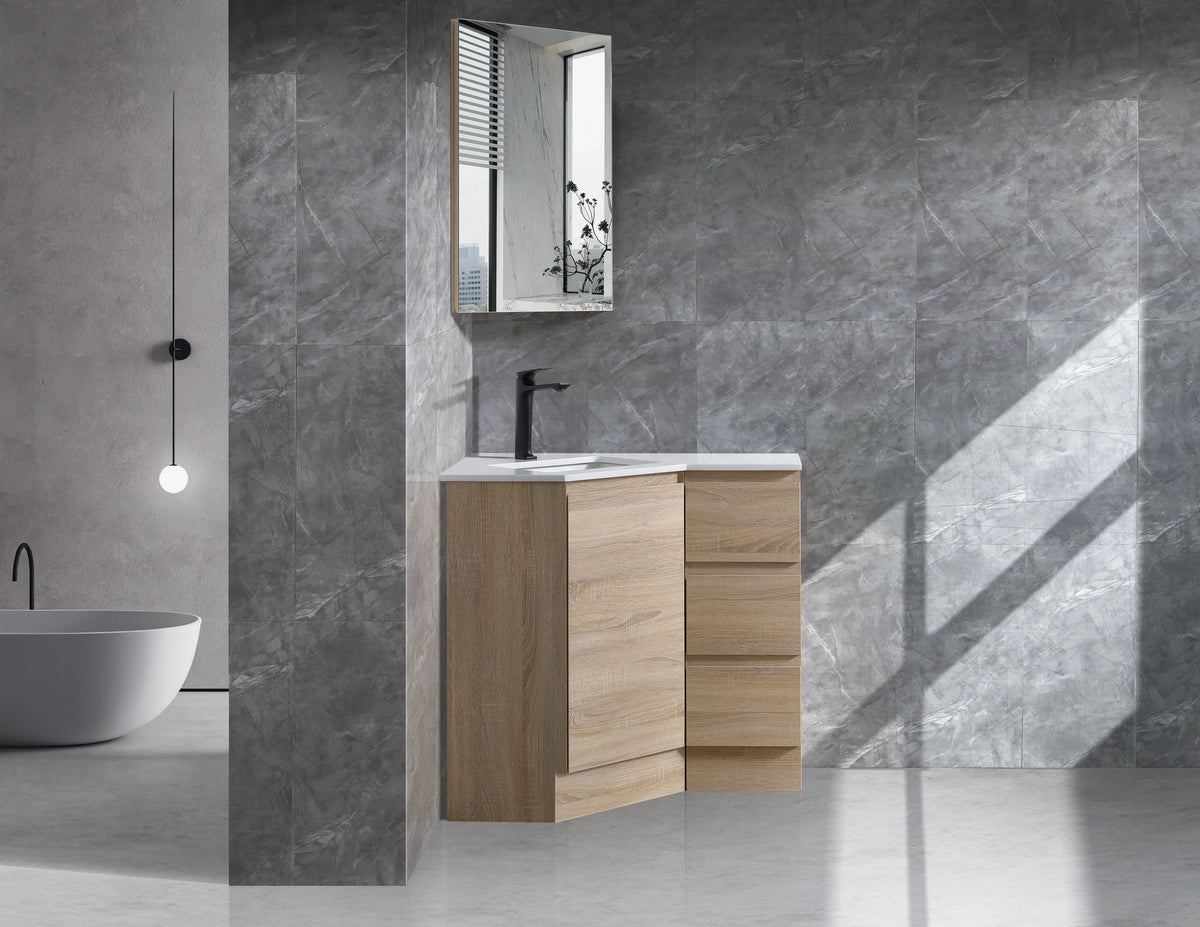 BV42 Timber Fingerpull Freestanding Corner Vanity - 600 / 900mm