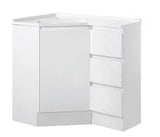 BV41 Gloss White Freestanding Corner Vanity - 410 / 600 / 900mm