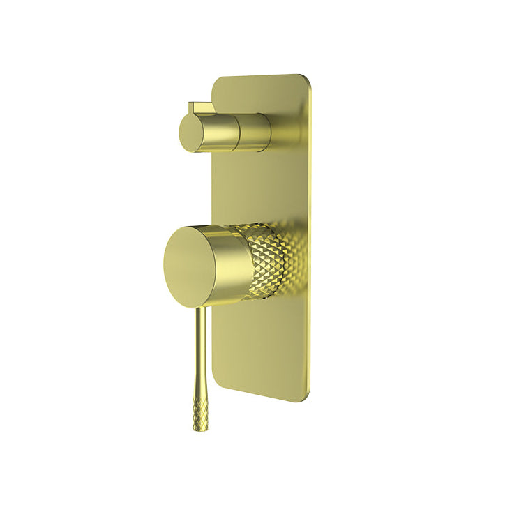 SM41D Cross Hatched Shower / Bath Mixer with Diverter (Square Backplate) - Various Colours
