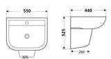 EC5446W-II Gloss White Basin 550x440x525mm