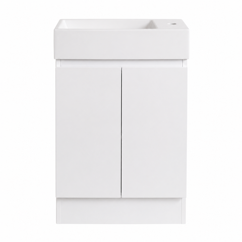 BV34 Compact Freestanding Vanity 500x250mm - White