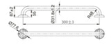 EC Care 300/600/900mm Grab Rail - Stainless Steel Finish