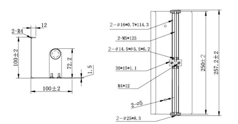 Double Toilet Roll Holder with Shelf - Stainless Steel