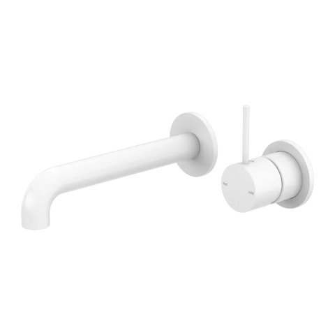 Nero Tapware WBM21 Mecca Handle Up Wall Basin/Bath Mixer Set with 185mm Reach Spout - Various Colours