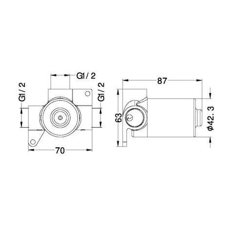 Project Universal Body for Shower / Bath Mixer (Mixer Body Only)