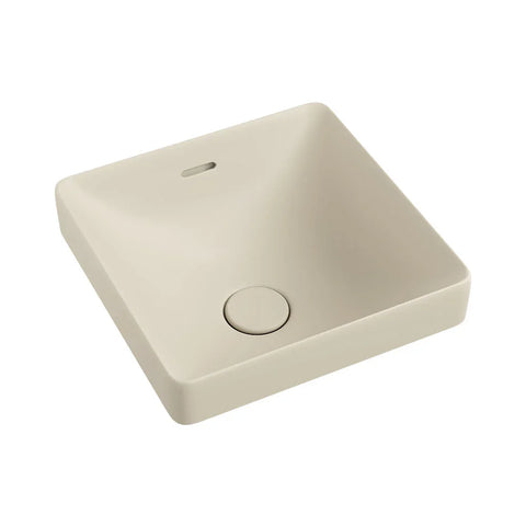 Tranquil Square Semi-Inset Ceramic Basin with Overflow 345x345mm - Various Colours