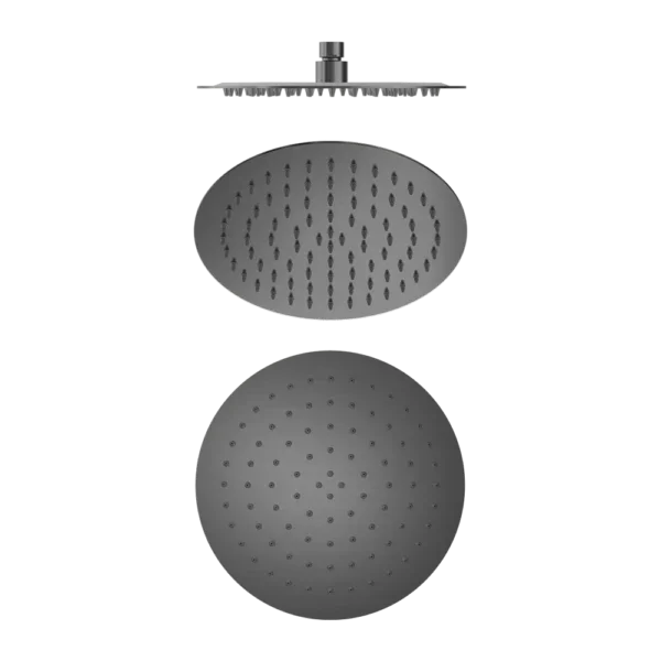 Thin Round Overhead Shower Head 250mm (Stainless Steel Made) - Various Colours