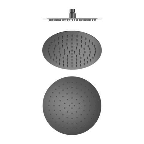 Thin Round Overhead Shower Head 250mm (Stainless Steel Made) - Various Colours