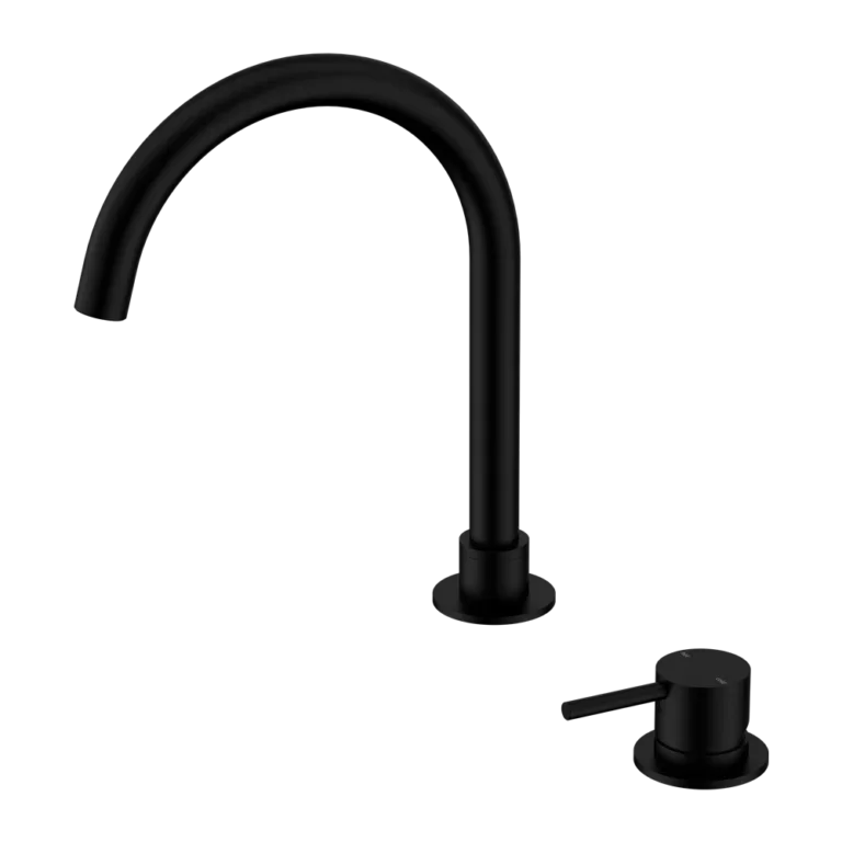 Nero Tapware BM29 Mecca Hob Mounted Basin / Bath / Kitchen / Laundry Mixer Curved Swivel Spout - Various Colours