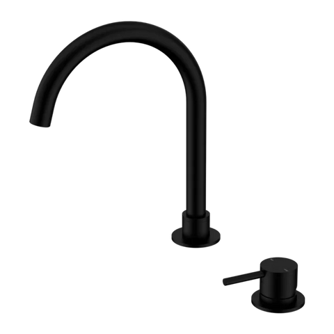 Nero Tapware BM29 Mecca Hob Mounted Basin / Bath / Kitchen / Laundry Mixer Curved Swivel Spout - Various Colours