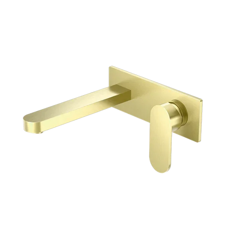 Nero Tapware WBM25 Ecco Oval Wall Basin/Bath Mixer Set with Spout - Various Colours