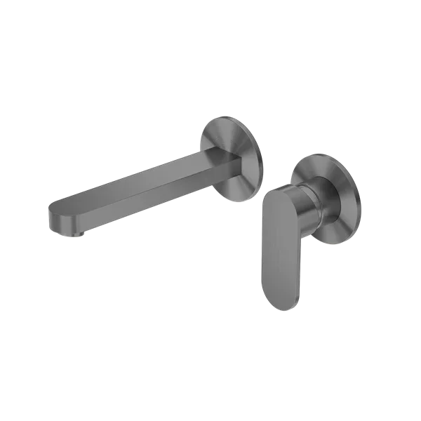 Nero Tapware WBM14 Ecco Oval Wall Basin/Bath Mixer Set (Separate Backplate) with Spout - Various Colours