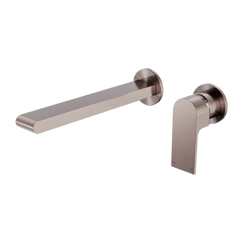 Nero Tapware WBM26 Bianca Wall Basin/Bath Mixer Set (Separate Backplate) with 187mm Reach Spout - Various Colours