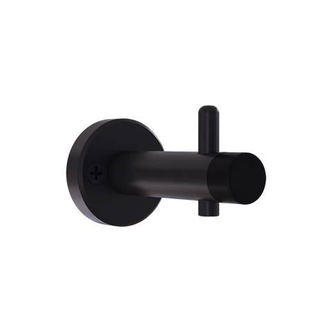 Heavy Duty Coat Hook with Bumper in Designer Black - 700_HDCOATHOOK_DESIGNER