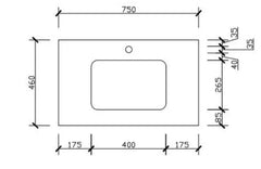 AU Pure White Silica-Free 25mm thick Solid Surface Vanity Top with Undermount Basin - Various Size