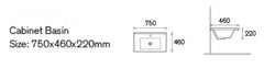 SG Esme Silica Free Stone Vanity Top with Undermount Basin - Various Sizes