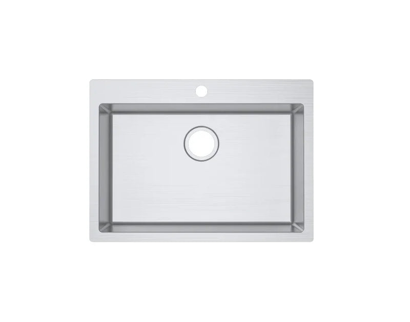 Single Bowl Topmount Kitchen / Laundry Sink With Tap Hole 706x512mm / 606x512mm / 510x510mm / 350x510mm- Stainless Steel