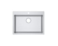 Single Bowl Topmount Kitchen / Laundry Sink With Tap Hole 706x512mm / 606x512mm / 350x510mm- Stainless Steel