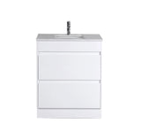 BV15 Gloss White Fingerpull Freestanding Vanity - 600 / 750 / 900 / 1200 / 1500 / 1800mm