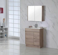 BV11 Slimline (360mm depth) Dark Oak Fingerpull Freestanding Vanity - 600 / 750 / 900mm
