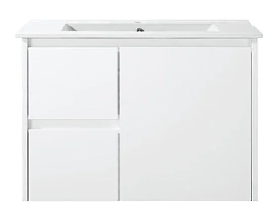 BV32WH Slimline (360mm depth) Gloss White Wall Hung Vanity - 600 / 750 / 900 / 1200mm