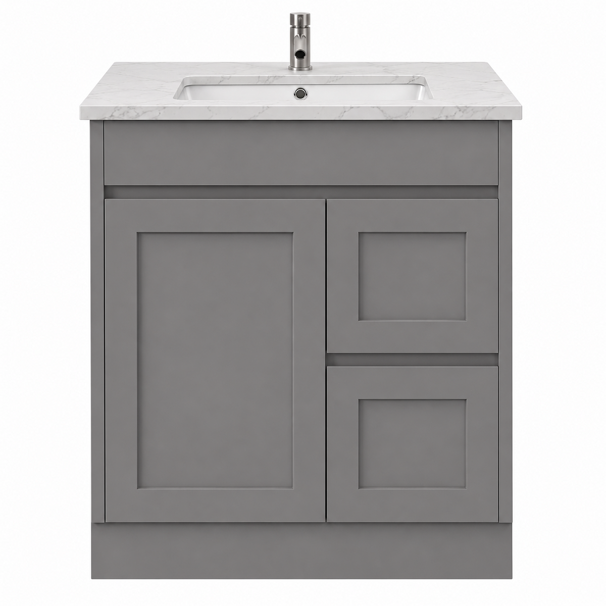 BV52 (460mm Depth) Matt Grey Shaker Freestanding Vanity - 600 / 750 / 900 / 1200 / 1500 / 1800mm