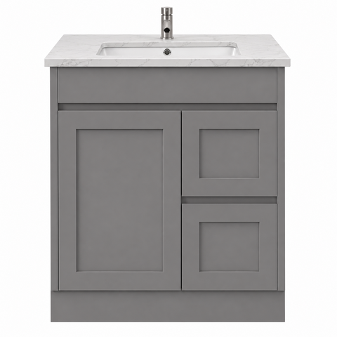 BV52 (460mm Depth) Matt Grey Shaker Freestanding Vanity - 600 / 750 / 900 / 1200 / 1500 / 1800mm
