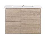 BV76WH Slimline (360mm depth) Woodgrain Wall Hung Vanity - 600 / 750 / 900mm