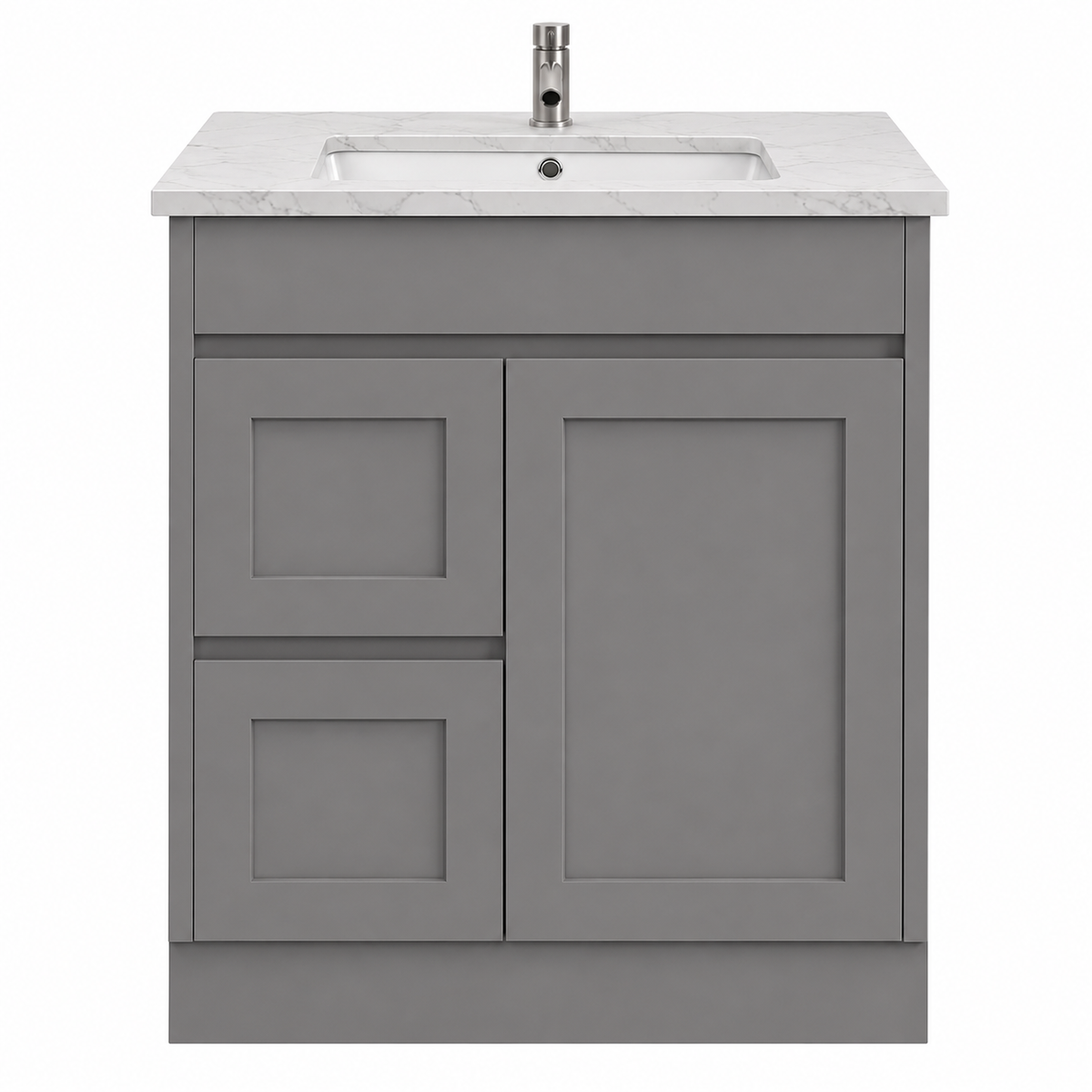 BV52 (460mm Depth) Matt Grey Shaker Freestanding Vanity - 600 / 750 / 900 / 1200 / 1500 / 1800mm
