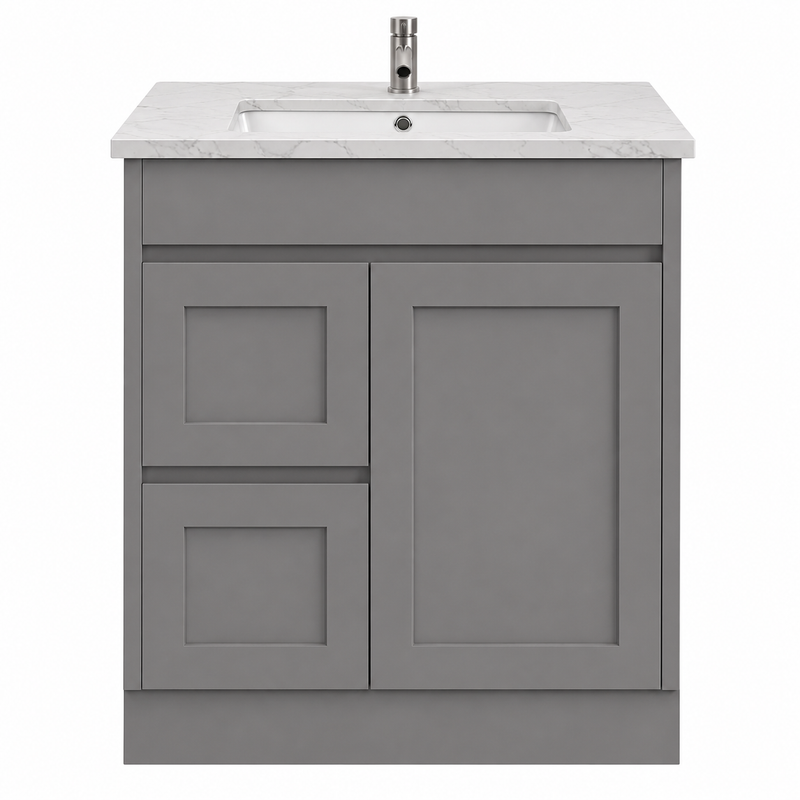 BV52 (460mm Depth) Matt Grey Shaker Freestanding Vanity - 600 / 750 / 900 / 1200 / 1500 / 1800mm